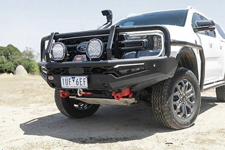 Ford pickup with work and touring accessories